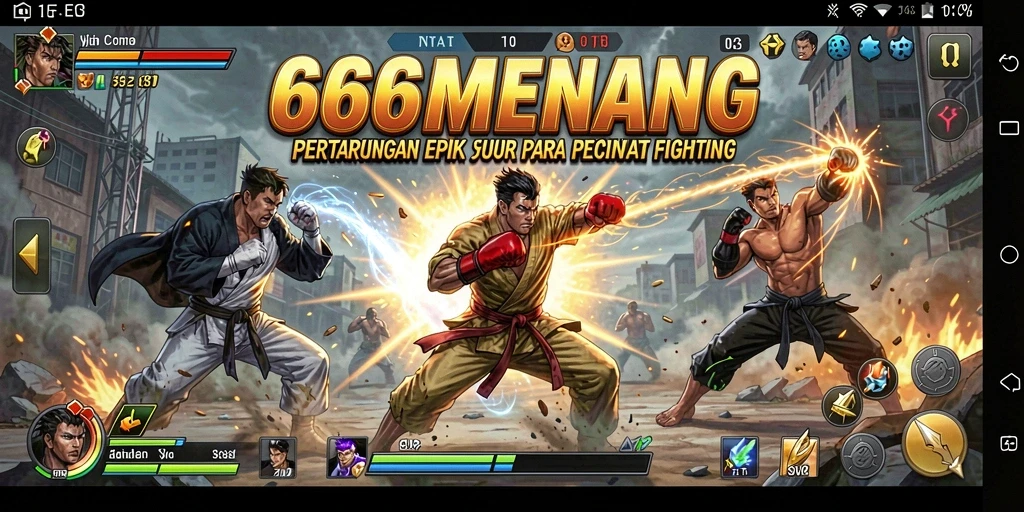 Gameplay bertarung yang seru dan dinamis di 666MENANG.