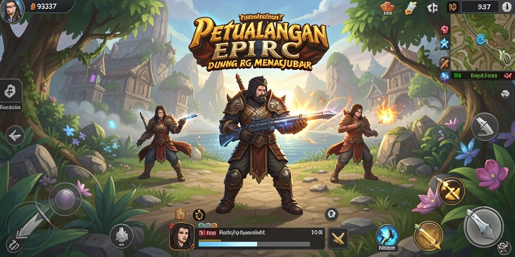 Tampilan menakjubkan dari gameplay RPG yang seru dan mendalam.