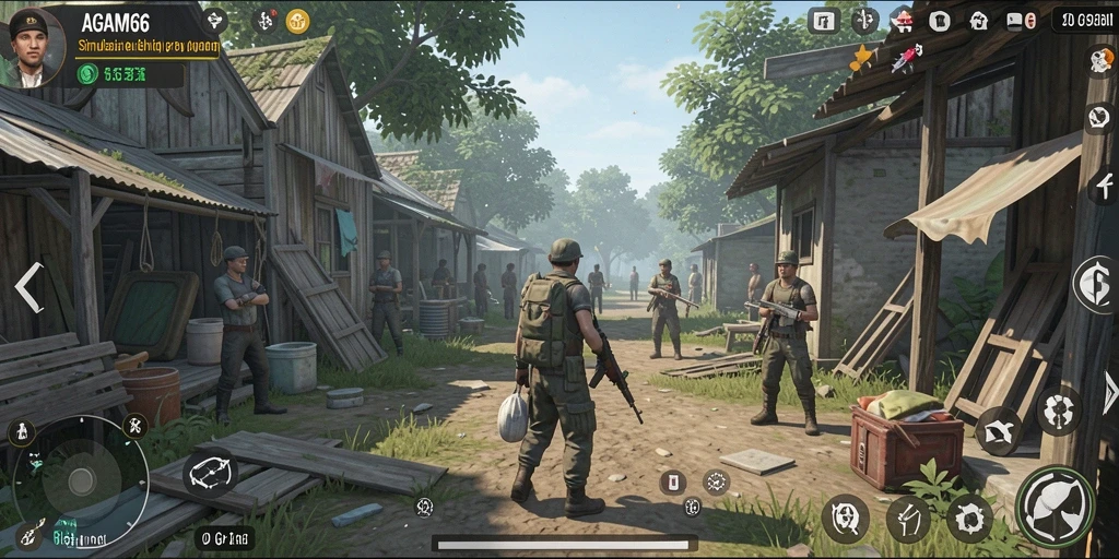 Tampilan gameplay AGAM66 dengan aktivitas sehari-hari yang seru.
