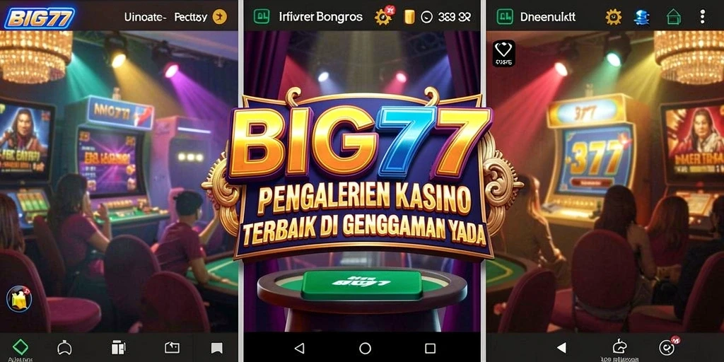 Tampilan menarik dari gameplay kasino di BIG77.