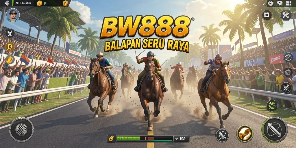 Tampilan gameplay Racing yang menegangkan dalam BW888.