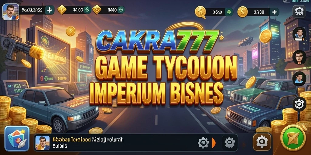 Screenshot gameplay CAKRA777 yang menunjukkan perjalanan membangun bisnis Tycoon.