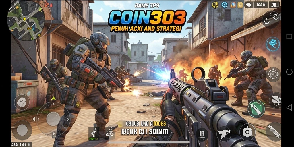 Tampilan gameplay mendebarkan dalam COIN303.