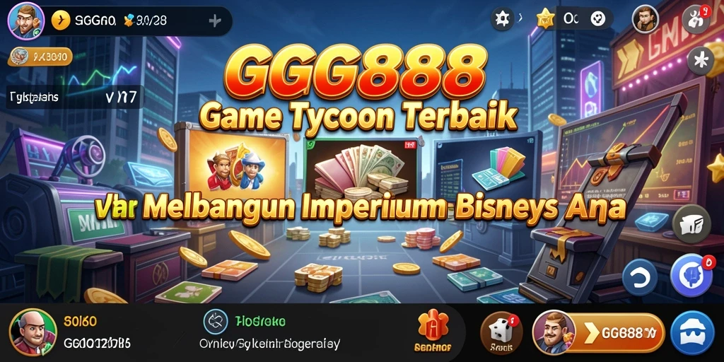 Screenshot gameplay GGG888 menampilkan suasana bisnis yang dinamis.