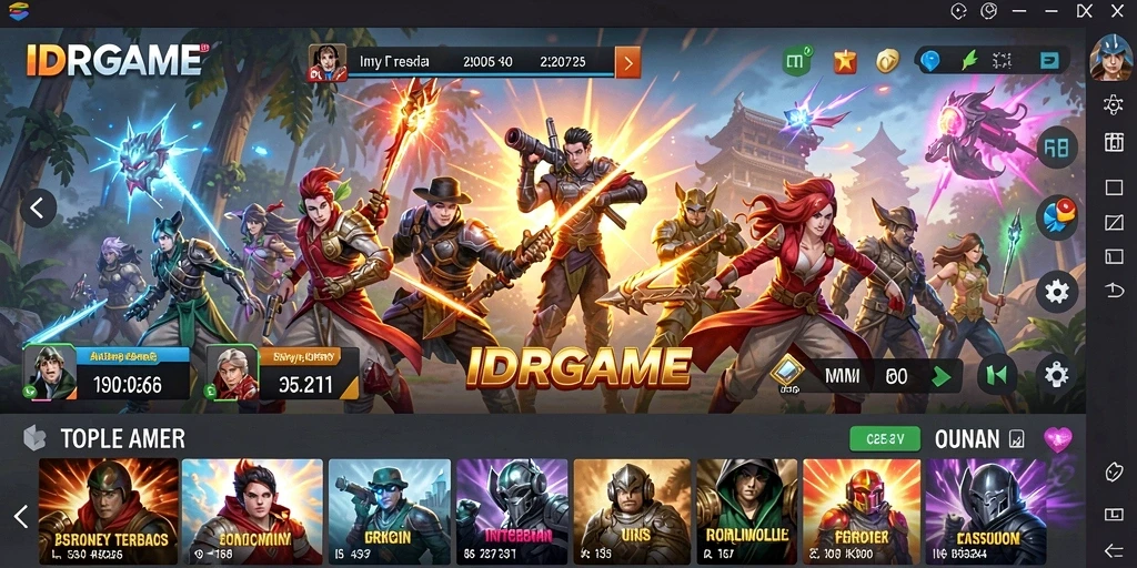 Tampilan utama IDRGAME dengan berbagai fungsi Utility yang mudah digunakan.