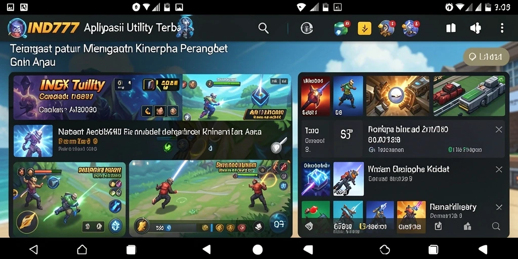 Tampilan utama IND777 dengan fitur andalan untuk optimalisasi perangkat.