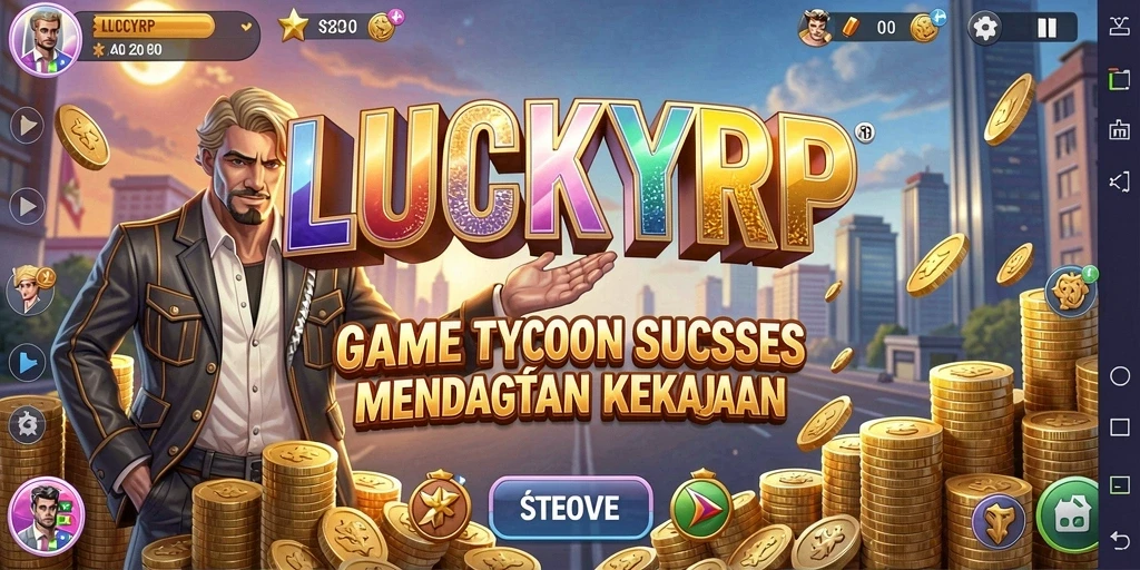Screenshot gameplay LUCKYRP yang menampilkan keseruan membangun kerajaan bisnis.