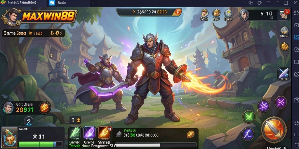 Tampilan keren gameplay strategis dalam MAXWIN88.