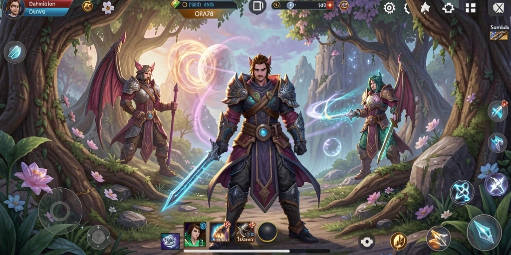 Tampilan gameplay seru dan menakjubkan dari ORA78 dengan petualangan RPG yang seru.