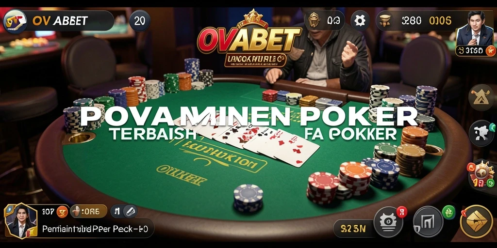 Tampilan screenshot utama OVABET yang menunjukkan aksi seru permainan Poker.