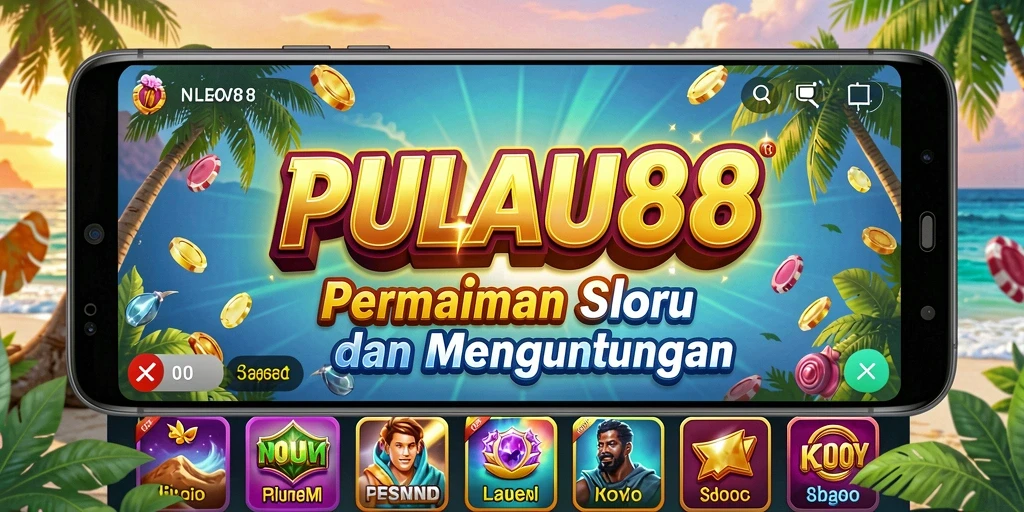 Tampilan gameplay Slot PULAU88 yang menarik dan penuh warna.