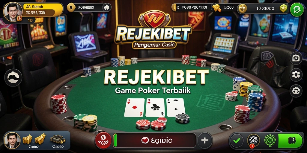 Tampilan menarik dari gameplay Poker di REJEKIBET.