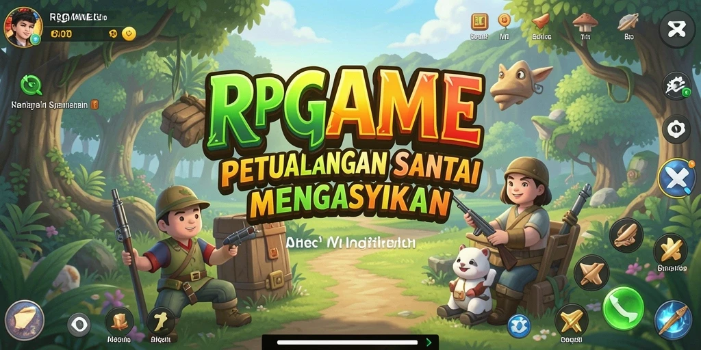 Tampilan gameplay RPGAME yang menyenangkan dan penuh warna.