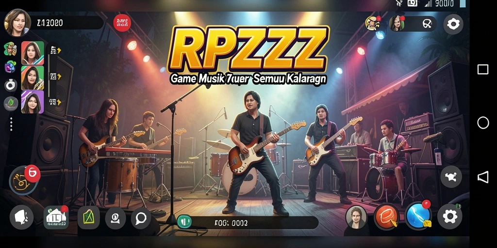 Screenshot gameplay RPZZZ yang menampilkan aksi seru dalam permainan musik.