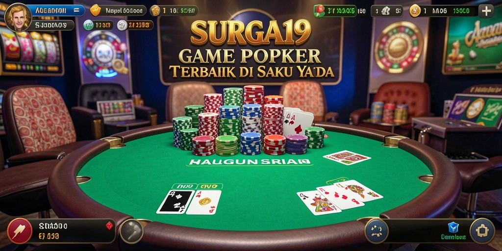 Gameplay Poker seru dan mendebarkan di SURGA19.