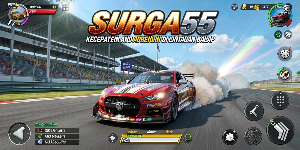 Tampilan gameplay Racing yang mendebarkan dari SURGA55.