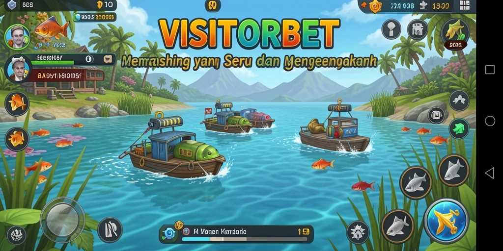 Gameplay menarik dalam VISITORBET dengan suasana memancing yang realistis.