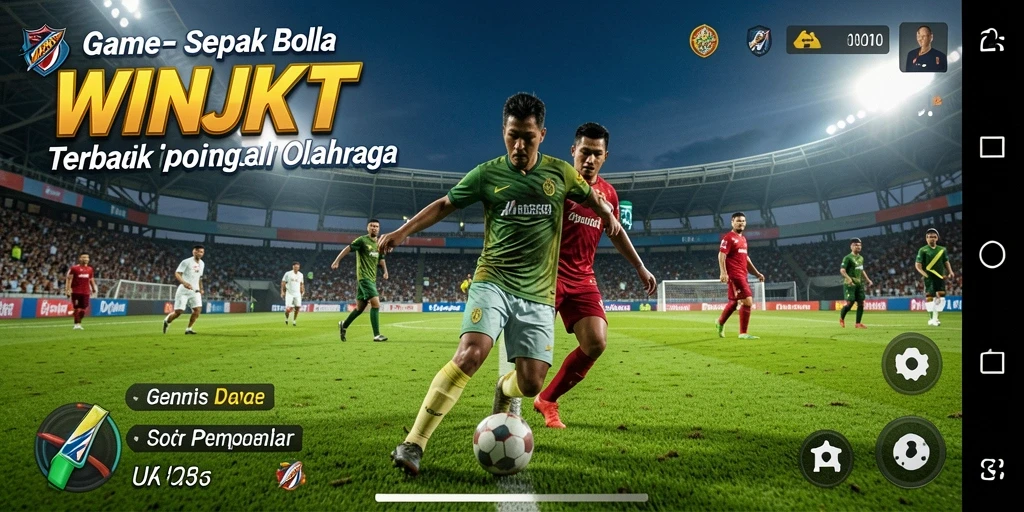 Tampilan gameplay WINJKT yang seru dalam kompetisi sepak bola.