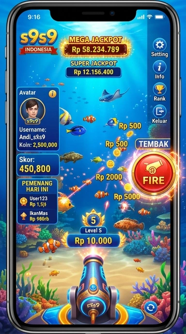 Screenshot aplikasi s9s9 dengan antarmuka pengguna yang ramah.